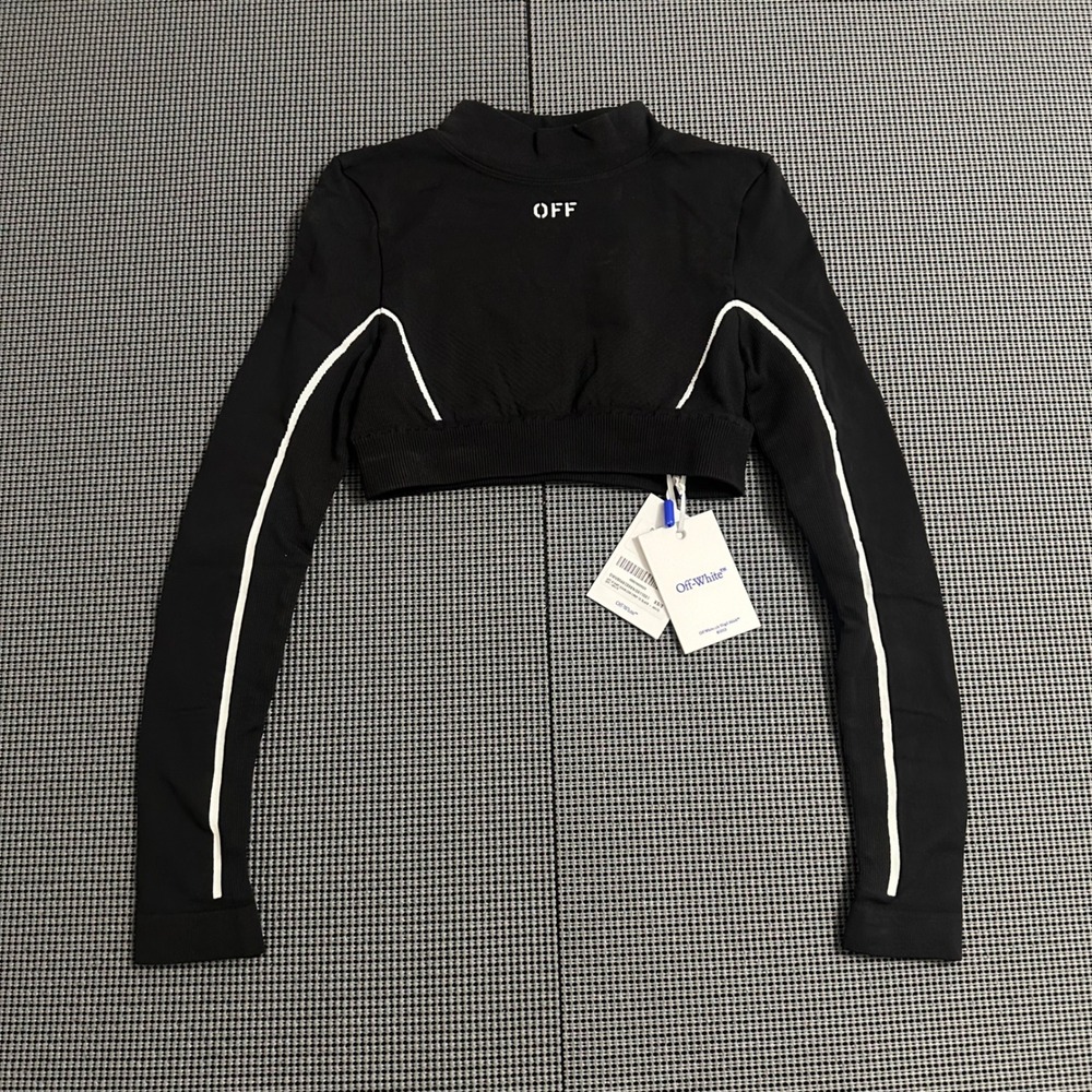 Off-White‎ Off Stamp Seamless Crop Top Black OWVB046C99KNI0011001 XS/S
